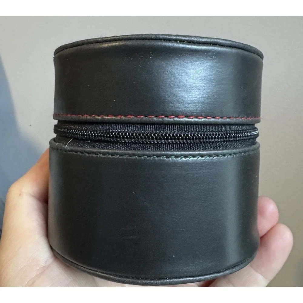 Watch Case Travel Storage Round Cylinder Shape With Fabric Interior